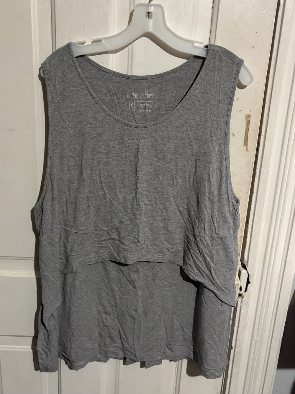 3X Latched Mama Grey Sleeveless Top